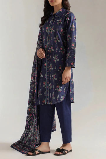 Unstitched Printed Lawn 3 Piece