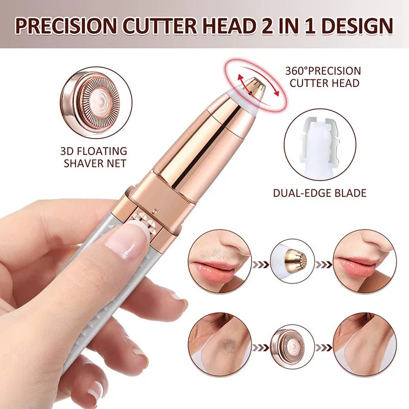 White Facial Hair Remover & Eyebrow Trimmer