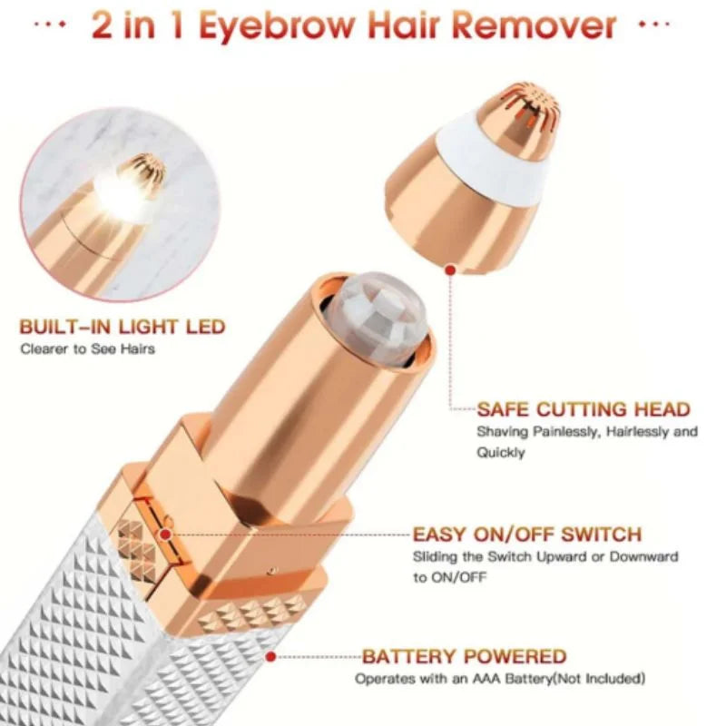 White Facial Hair Remover & Eyebrow Trimmer